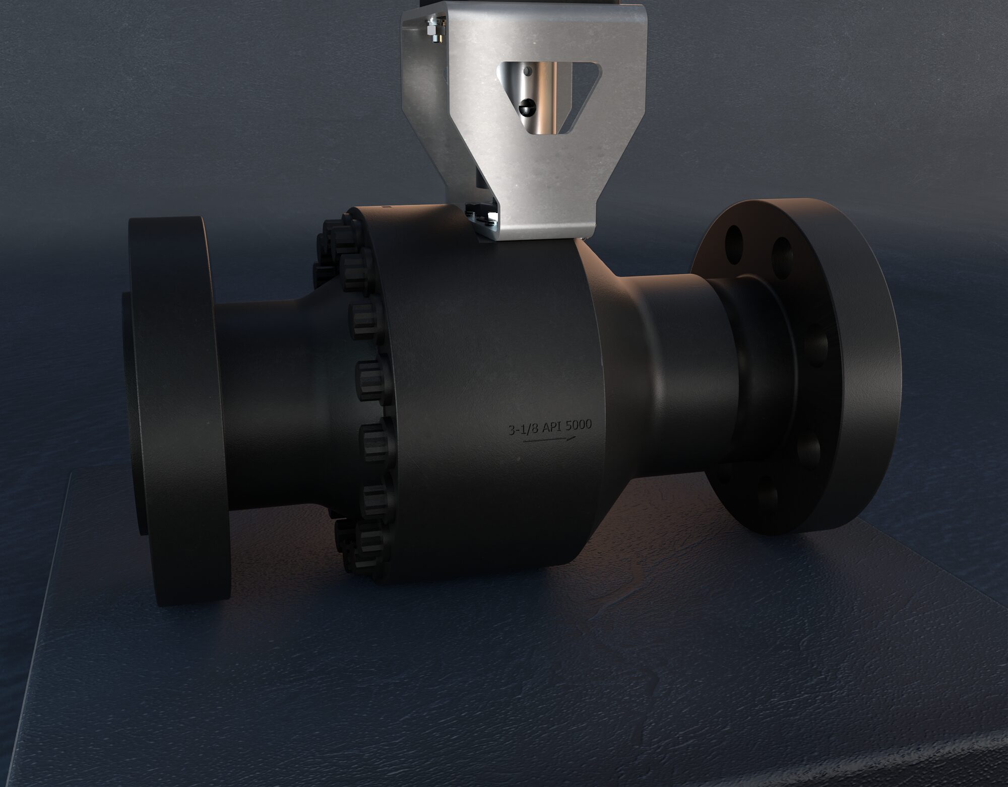 Atlas SSCV severe service control valve closeup view